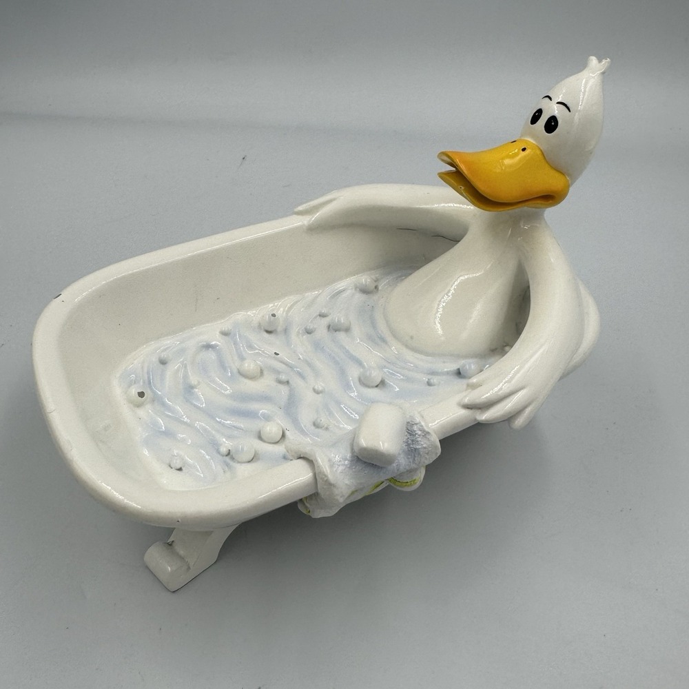 Universal Studios Sitting Ducks Soap Dish Cartoon Clouds Blue Bathroom